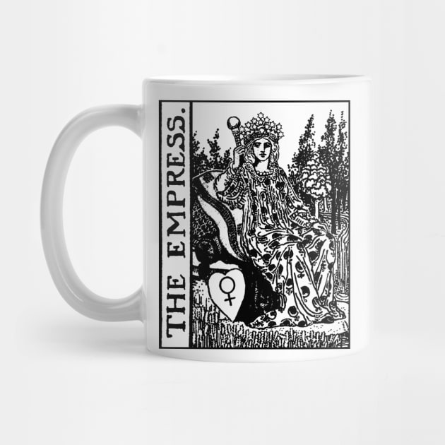 The Empress Tarot Card Black and White by AbundanceSeed